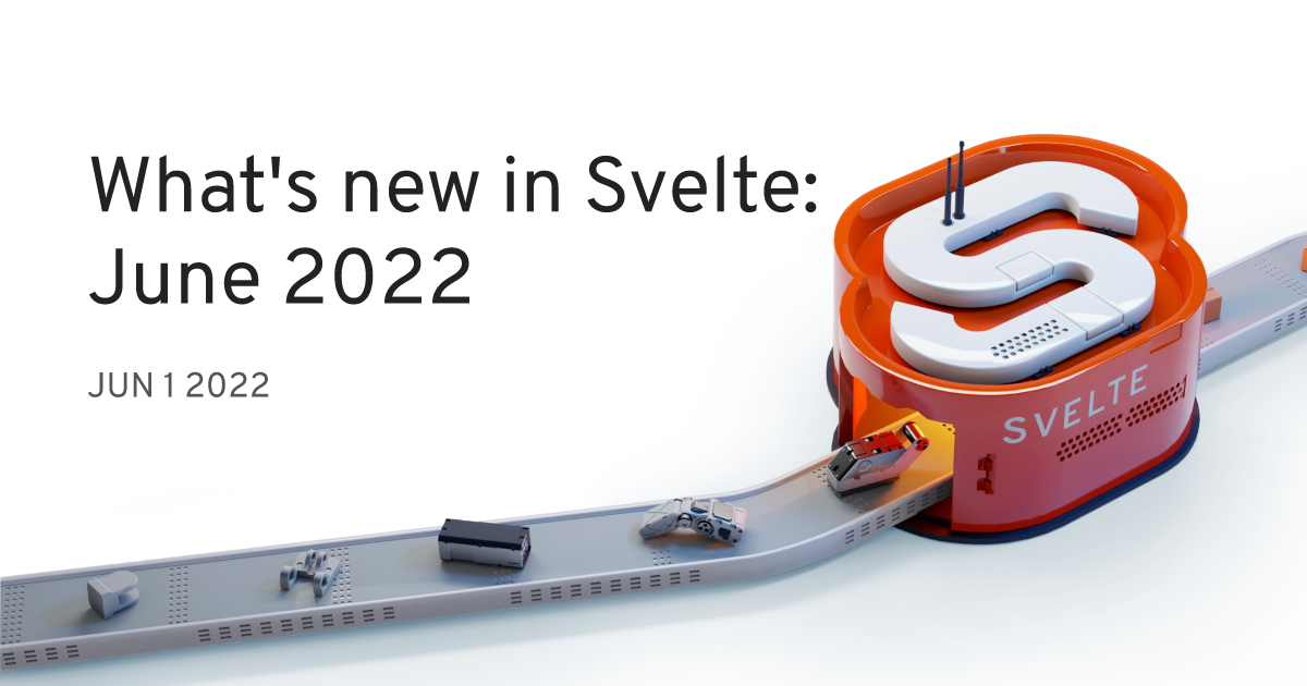 Social card for What's new in Svelte: June 2022